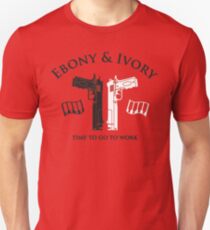 Camiseta unisex ébano y marfil
