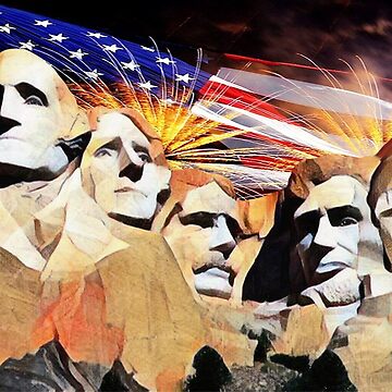 Artwork thumbnail, Mt Rushmore 4th of July by EyeMagined