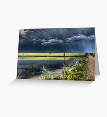 Storm Clouds Saskatchewan billowing clouds and gravel road Greeting Card