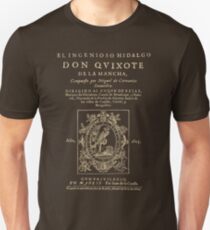 Cervantes, Don Quijote de la Mancha. Dark clothes version Unisex T-Shirt