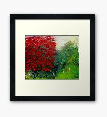 the red tree Framed Print