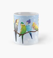 Winter Parakeets & Cockatiels Mug