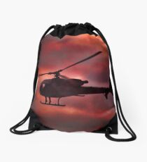 Helicopter Drawstring Bag