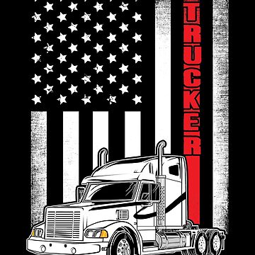 American Flag Semi Truck Driver Gifts Truck Lovers Trucker - Truck Driver -  Magnet