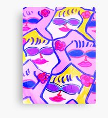 Pink and Blue Sunglasses Rock! Metal Print