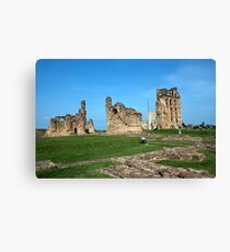 Priory castle Tynemouth Canvas Print