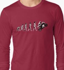 MOTORCYCLE EVOLUTION BIKE WHEELIE Long Sleeve T-Shirt