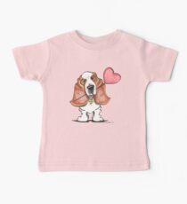 Basset Hound w/ Heart Balloon Baby Tee