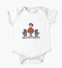 Frida and Her Skellie Cats One Piece - Short Sleeve