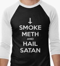 Smoke Meth and Hail Satan Baseballshirt mit 3/4-Arm