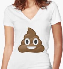 Pile of Poop Women's Fitted V-Neck T-Shirt