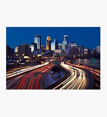 Minneapolis Night Lights 2 Photographic Print