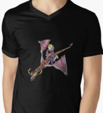 Ezreal riding Shyvana as Eragon with Saphira Men's V-Neck T-Shirt