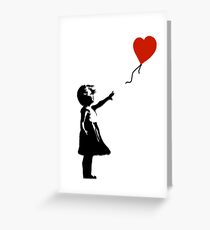 Girl with Balloons Greeting Card