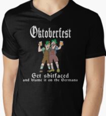 Oktoberfest Get Shit Faced Men's V-Neck T-Shirt