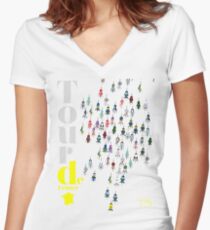 Tour De France Women's Fitted V-Neck T-Shirt