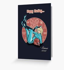 Power-up Pin-up- Metroid Shirt Greeting Card