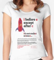 “I before E except after C,” 1977 Women's Fitted Scoop T-Shirt