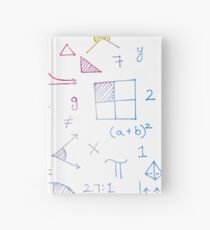 Math formulae (white) Hardcover Journal