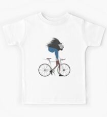 Hipster Lion and his Bicycle Kids Tee