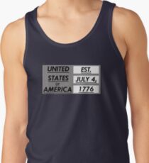 USA Black and White Tank Top