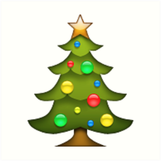 "Christmas Tree Emoji" Art Print by nojams Redbubble