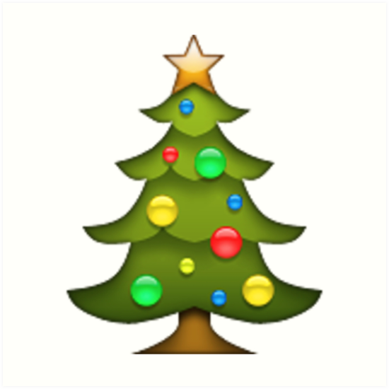 "Christmas Tree Emoji" Art Print by nojams | Redbubble