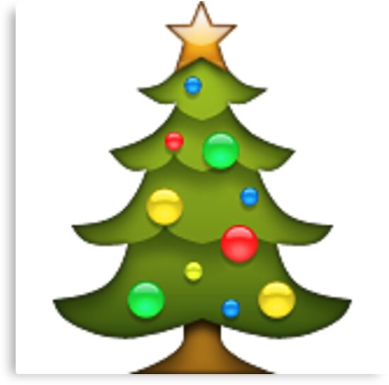 Impression sur toile « Christmas Tree Emoji », par nojams | Redbubble