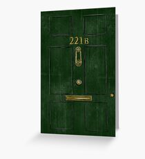 221B Door Greeting Card