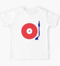 Red White Blue Turntable Kids Tee