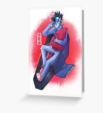 Sleepy Little Vampire Greeting Card