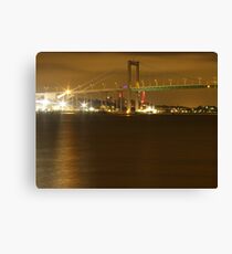 Gothenburg by night - The hisingen bridge Canvas Print