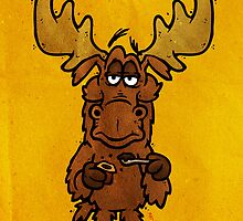 Animal Cartoon Choc Chocolate Eating Funny Moose Mousse Silly: Art ...