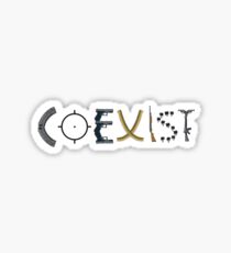 coexist with guns Sticker
