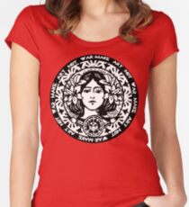 MAKE ART NOT WAR Women's Fitted Scoop T-Shirt