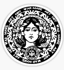 MAKE ART NOT WAR Sticker