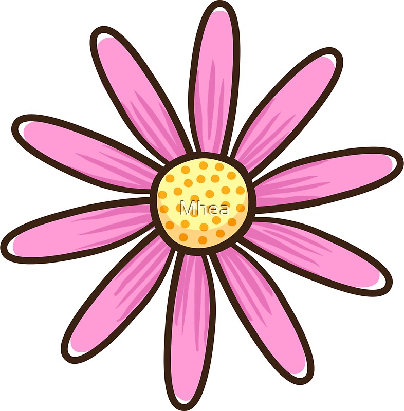 pink-flower-stickers-by-mhea-redbubble