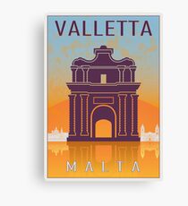 Valletta Vintage poster Canvas Print