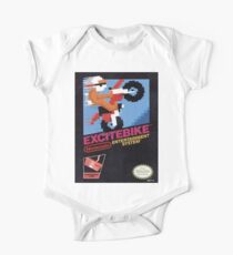 Excite Bike Nes Art Short Sleeve Baby One-Piece