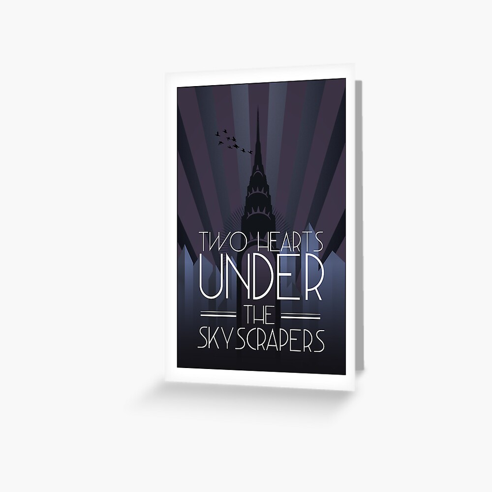 Two Hearts Under the Skyscrapers Greeting Card