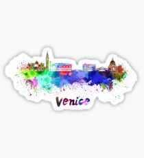 Venice skyline in watercolor Sticker