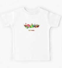 Vienna skyline in watercolor Kids Tee