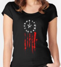 Old World Flag Women's Fitted Scoop T-Shirt