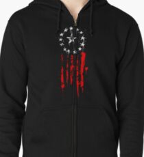 Old World Flag Zipped Hoodie
