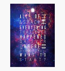 Where Do You Want To Start? Photographic Print