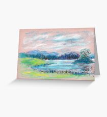 Pastel Landscape sketch Greeting Card