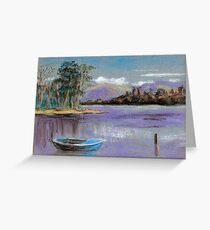 River landscape-pastel sketch Greeting Card