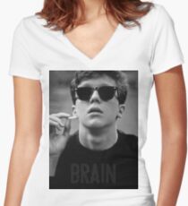 Gehirn - Der Frühstücksclub Tailliertes T-Shirt mit V-Ausschnitt