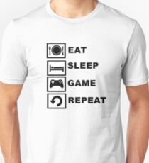 Eat, Sleep, Game, Repeat. Unisex T-Shirt