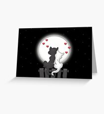 Cats in the Moonlight Greeting Card